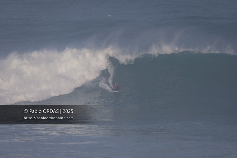 David Le Boulch, pendant la session du 13 décembre 2025 à Guéthary, France (Photo Pablo ORDAS)