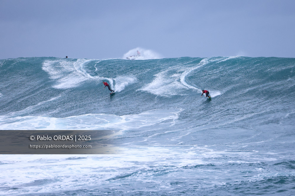 Andoni Zamora, Louis Marchiset, pendant la session du 19 décembre 2025 à Belharra, France (Photo Pablo ORDAS)