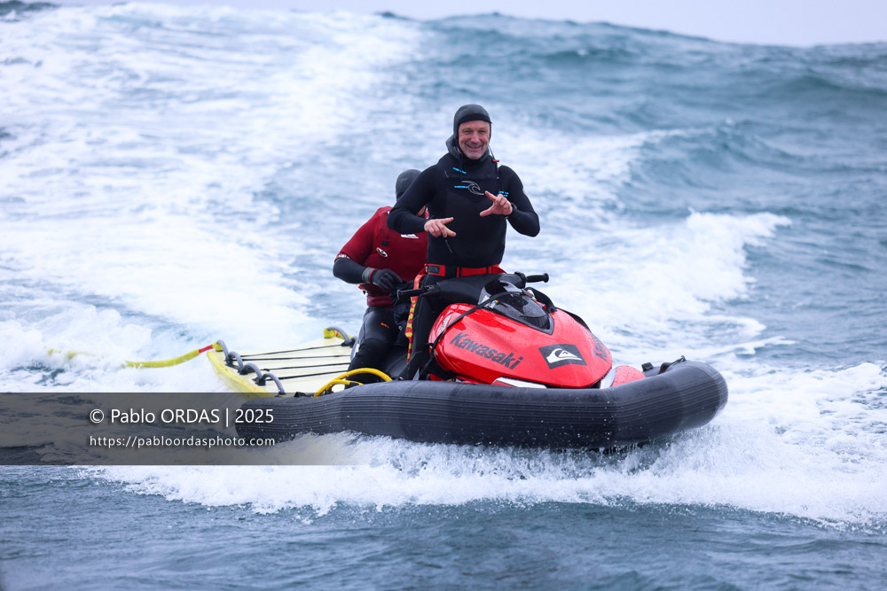Stéphane Iralour, pendant la session du 19 décembre 2025 à Belharra, France (Photo Pablo ORDAS)