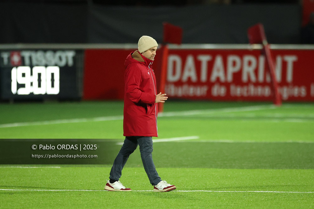 Cyril Arrosteguy, lors du match de Pro D2 entre le Biarritz olympique et Valence Romans, le 14 novembre 2025 au stade Aguiléra de Biarritz, France (Photo Pablo ORDAS)