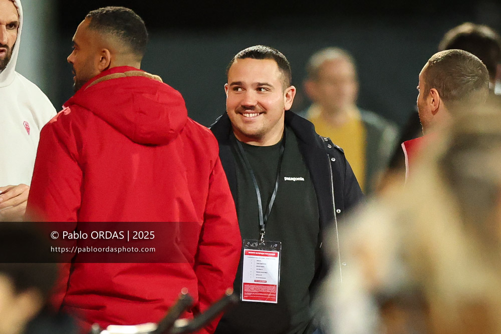 Baptiste Erdocio, lors du match de Pro D2 entre le Biarritz olympique et Valence Romans, le 5 décembre 2025 au stade Aguiléra de Biarritz, France (Photo Pablo ORDAS)