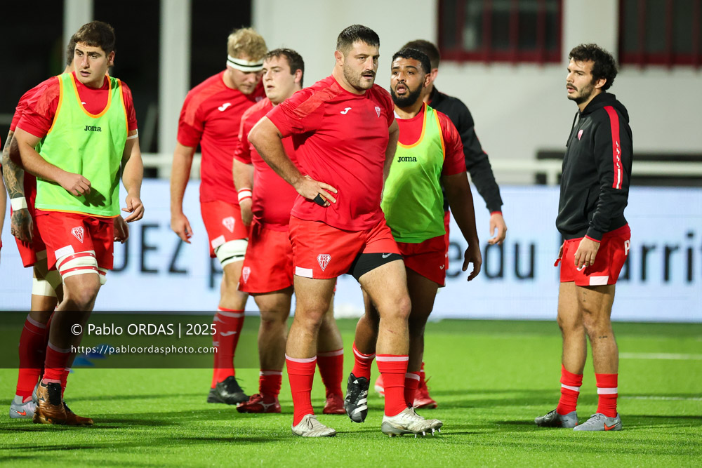 Hugo Pirlet, lors du match de Pro D2 entre le Biarritz olympique et Valence Romans, le 5 décembre 2025 au stade Aguiléra de Biarritz, France (Photo Pablo ORDAS)
