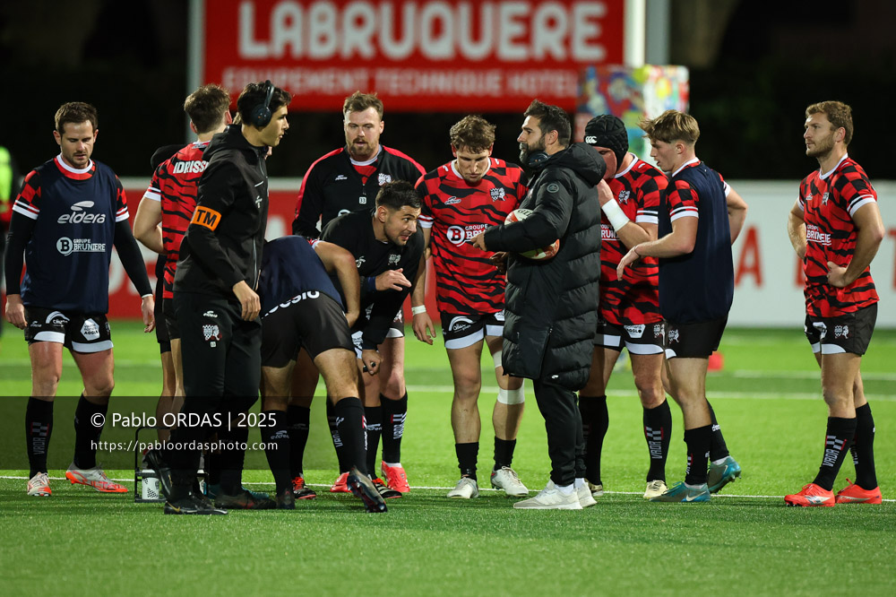 Fabien Fortassin, lors du match de Pro D2 entre le Biarritz olympique et Valence Romans, le 5 décembre 2025 au stade Aguiléra de Biarritz, France (Photo Pablo ORDAS)