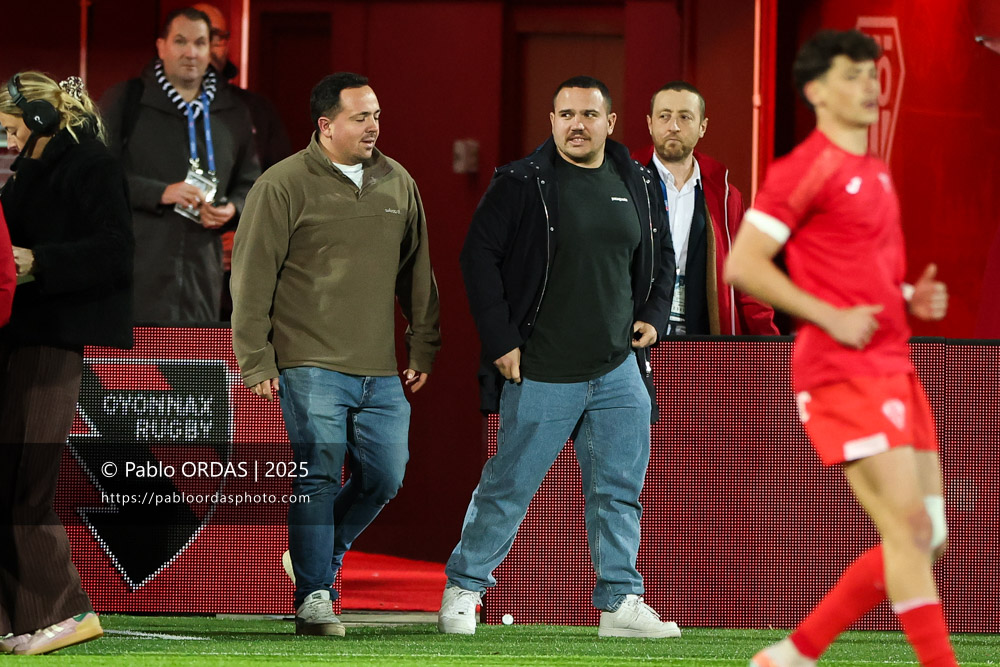 Baptiste Erdocio, lors du match de Pro D2 entre le Biarritz olympique et Valence Romans, le 5 décembre 2025 au stade Aguiléra de Biarritz, France (Photo Pablo ORDAS)