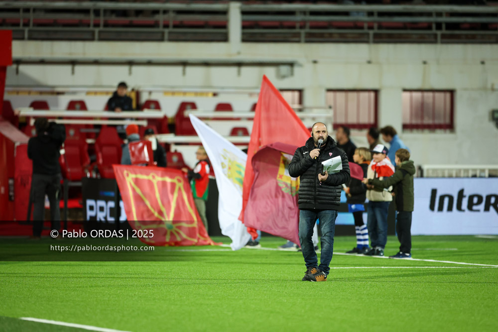 Mikel Amilibia, lors du match de Pro D2 entre le Biarritz olympique et Valence Romans, le 5 décembre 2025 au stade Aguiléra de Biarritz, France (Photo Pablo ORDAS)