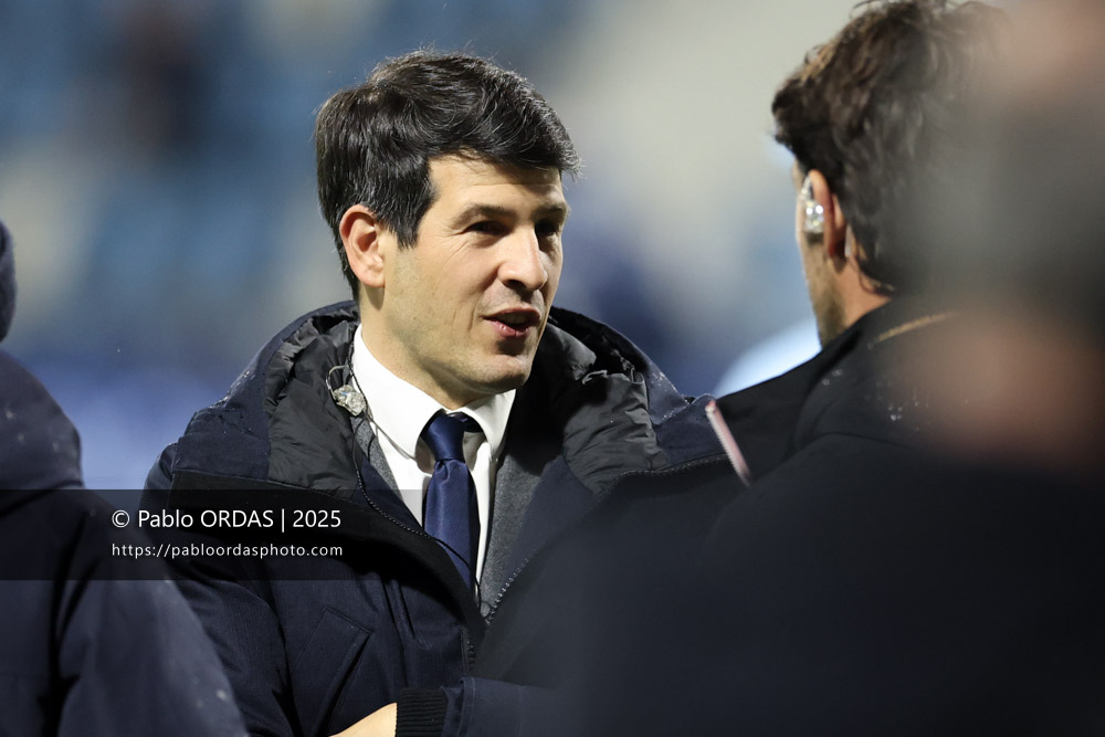 Vincent Pochulu, lors du match de Champions Cup entre l'Aviron bayonnais et les Stormers, le 5 décembre 2025 au stade Jean Dauger de Bayonne, France (Photo Pablo ORDAS)