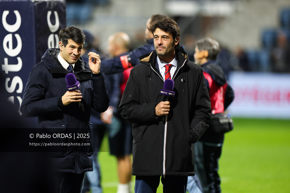Xavier Garbajosa, lors du match de Champions Cup entre l'Aviron bayonnais et les Stormers, le 5 décembre 2025 au stade Jean Dauger de Bayonne, France (Photo Pablo ORDAS)