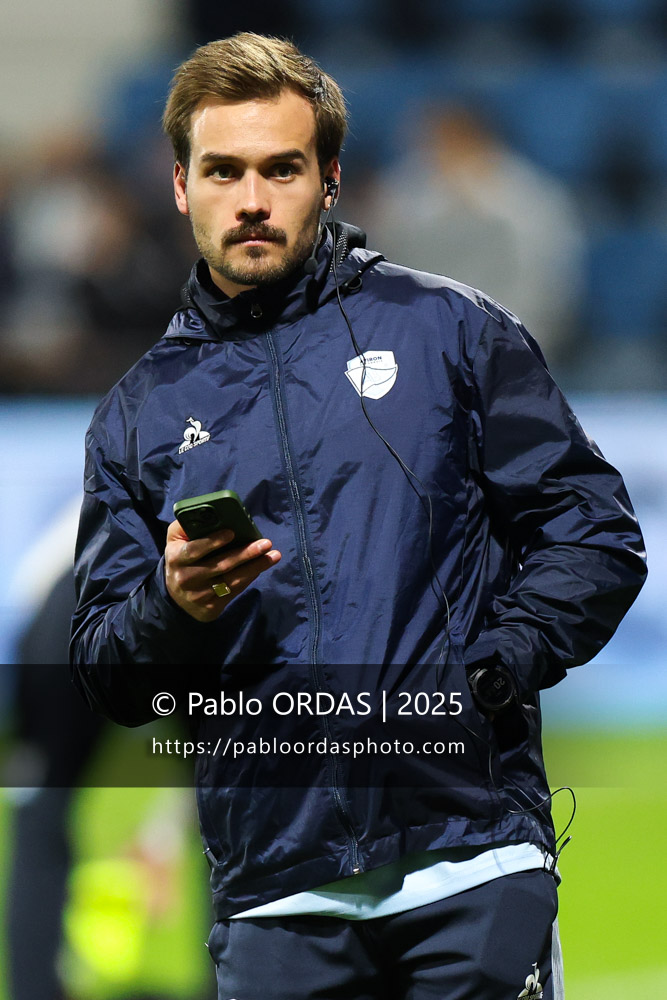 Louis Carlod, lors du match de Champions Cup entre l'Aviron bayonnais et les Stormers, le 5 décembre 2025 au stade Jean Dauger de Bayonne, France (Photo Pablo ORDAS)