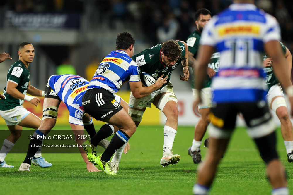 Alexandre Fischer, lors du match de Champions Cup entre l'Aviron bayonnais et les Stormers, le 5 décembre 2025 au stade Jean Dauger de Bayonne, France (Photo Pablo ORDAS)
