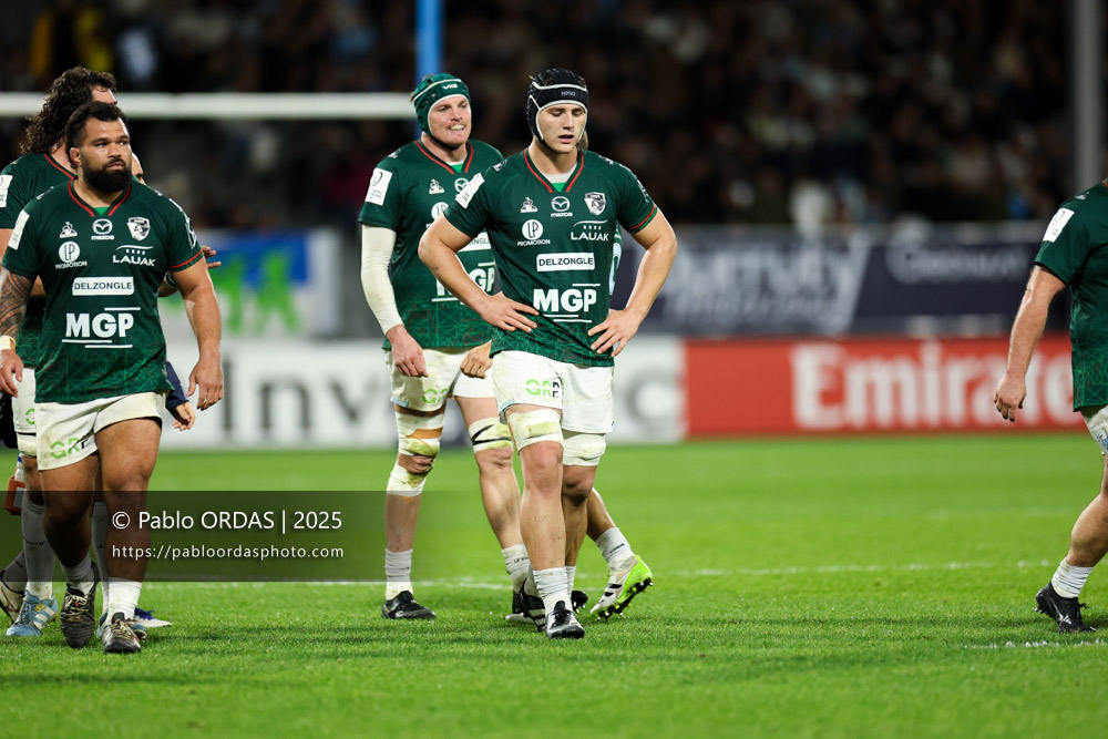 Alvaro Garcia Iandolino, lors du match de Champions Cup entre l'Aviron bayonnais et les Stormers, le 5 décembre 2025 au stade Jean Dauger de Bayonne, France (Photo Pablo ORDAS)