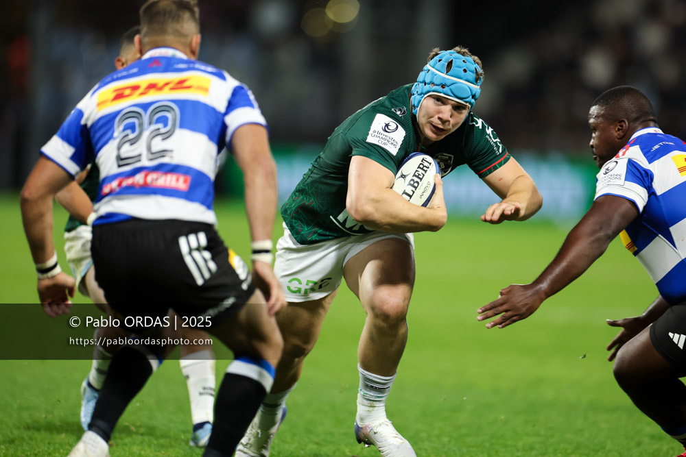 Lucas Martin, lors du match de Champions Cup entre l'Aviron bayonnais et les Stormers, le 5 décembre 2025 au stade Jean Dauger de Bayonne, France (Photo Pablo ORDAS)
