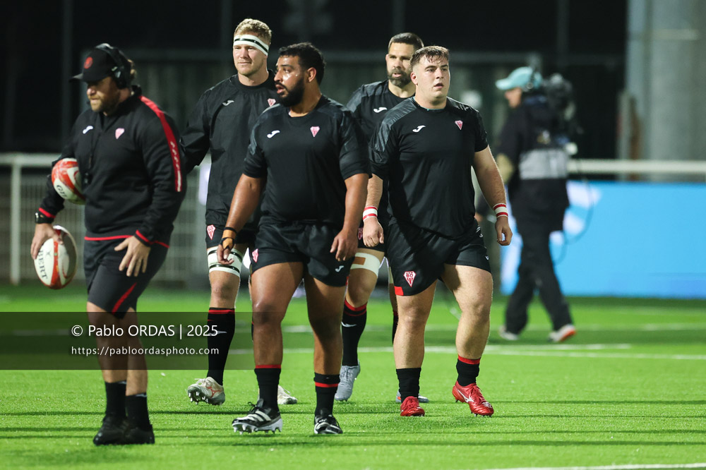 François Mur, lors du match de Pro D2 entre le Biarritz olympique et Oyonnax, le 19 décembre 2025 au stade Aguiléra de Biarritz, France (Photo Pablo ORDAS)
