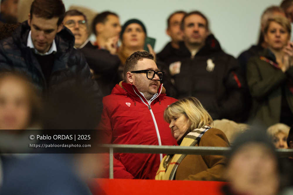Anthony Louis Berecochea, lors du match de Pro D2 entre le Biarritz olympique et Oyonnax, le 19 décembre 2025 au stade Aguiléra de Biarritz, France (Photo Pablo ORDAS)