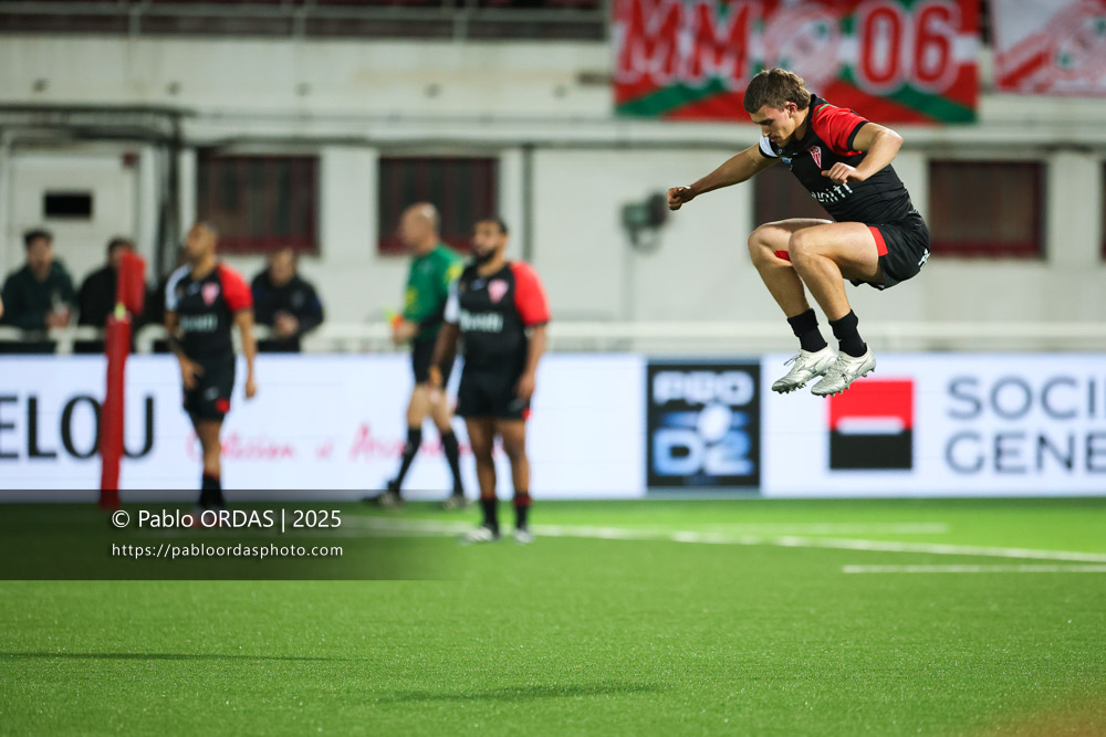 Carlo Mignot, lors du match de Pro D2 entre le Biarritz olympique et Oyonnax, le 19 décembre 2025 au stade Aguiléra de Biarritz, France (Photo Pablo ORDAS)