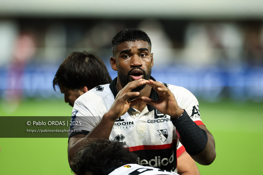 Pierre-Samuel Pacheco, lors du match de Pro D2 entre le Biarritz olympique et Oyonnax, le 19 décembre 2025 au stade Aguiléra de Biarritz, France (Photo Pablo ORDAS)