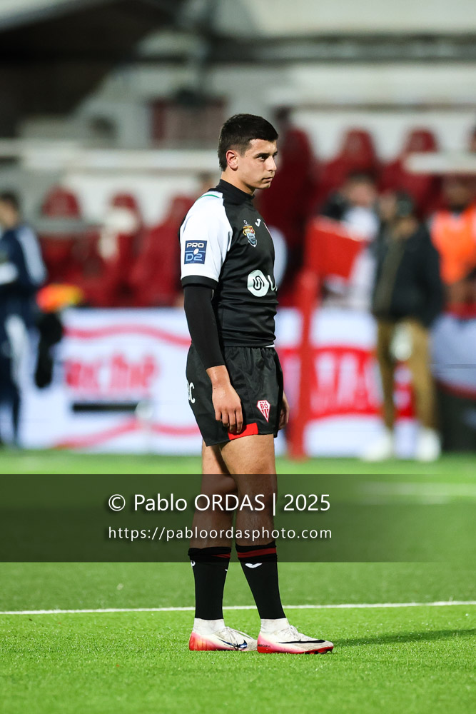 Yohan Tapie, lors du match de Pro D2 entre le Biarritz olympique et Oyonnax, le 19 décembre 2025 au stade Aguiléra de Biarritz, France (Photo Pablo ORDAS)