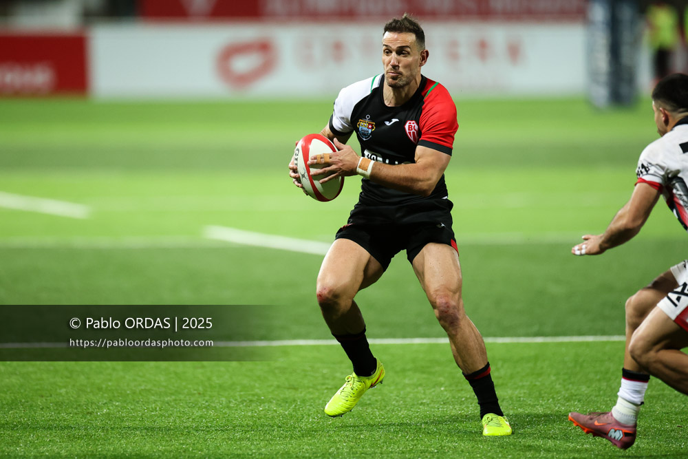 Kylian Jaminet, lors du match de Pro D2 entre le Biarritz olympique et Oyonnax, le 19 décembre 2025 au stade Aguiléra de Biarritz, France (Photo Pablo ORDAS)