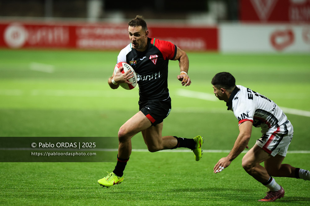 Kylian Jaminet, lors du match de Pro D2 entre le Biarritz olympique et Oyonnax, le 19 décembre 2025 au stade Aguiléra de Biarritz, France (Photo Pablo ORDAS)