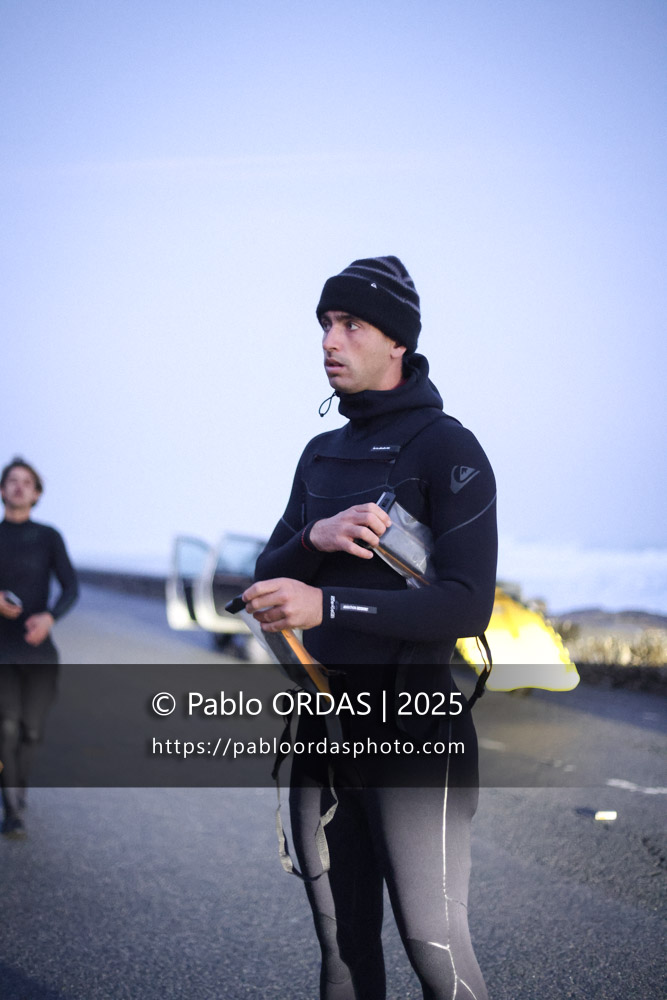 Matthieu Etxebarne Aguirregomezkorta, pendant la session du 13 décembre 2025 à Guéthary, France (Photo Pablo ORDAS)