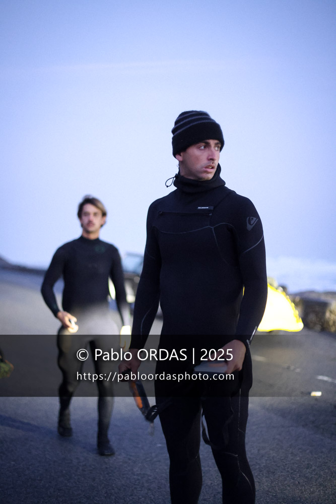 Matthieu Etxebarne Aguirregomezkorta, pendant la session du 13 décembre 2025 à Guéthary, France (Photo Pablo ORDAS)