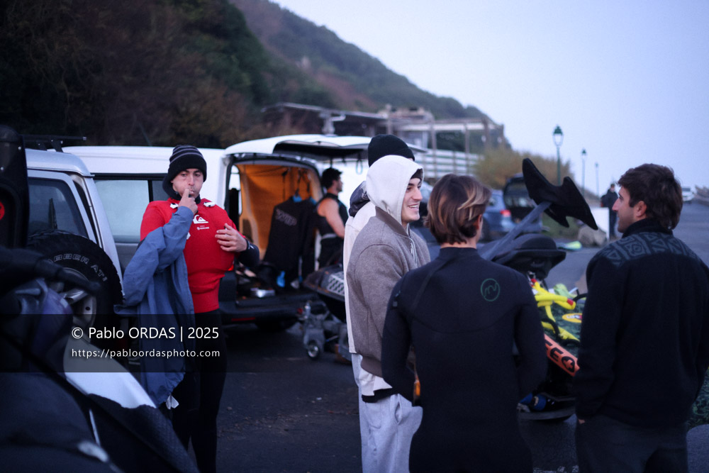 Matthieu Etxebarne Aguirregomezkorta, pendant la session du 13 décembre 2025 à Guéthary, France (Photo Pablo ORDAS)