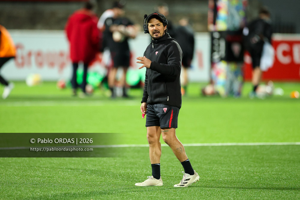 Boris Bouhraoua, lors du match de Pro D2 entre le Biarritz olympique et Soyaux Angoulême, le 16 janvier 2026 au stade Aguiléra de Biarritz, France (Photo Pablo ORDAS)