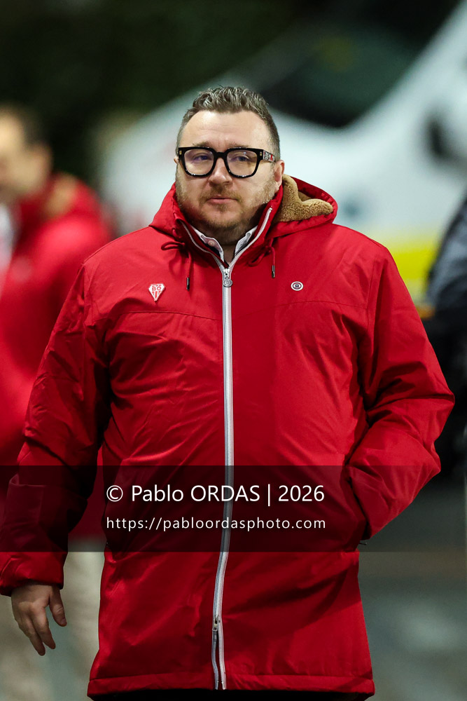 Anthony Louis-Berecochea, lors du match de Pro D2 entre le Biarritz olympique et Soyaux Angoulême, le 16 janvier 2026 au stade Aguiléra de Biarritz, France (Photo Pablo ORDAS)