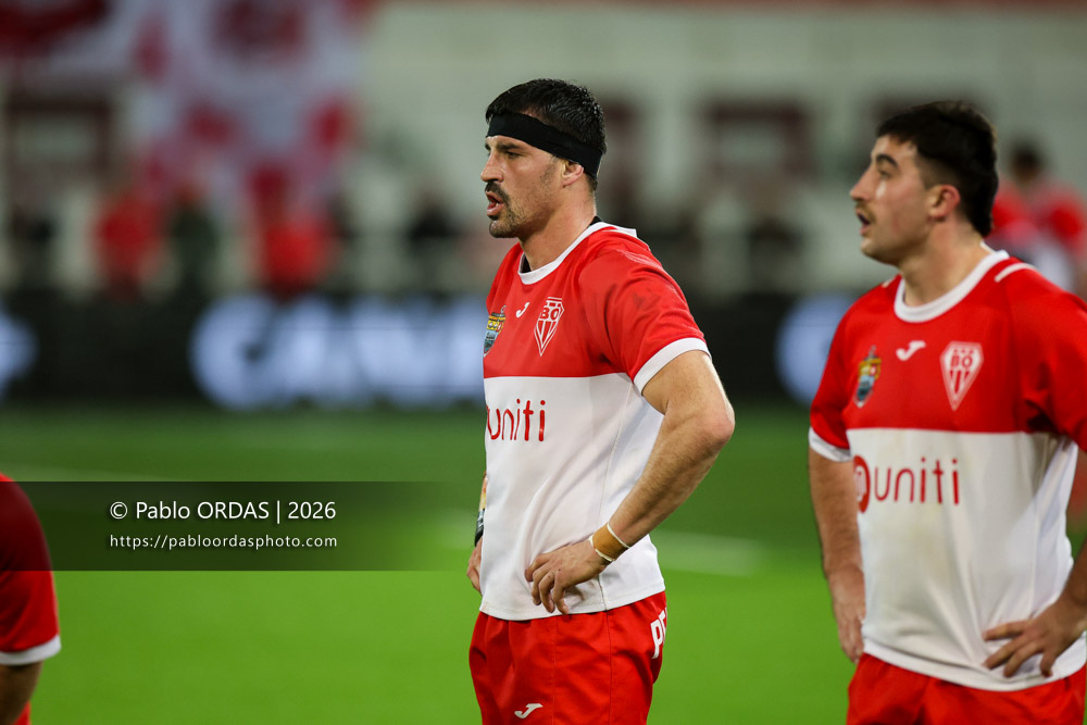 Rémi Bourdeau, lors du match de Pro D2 entre le Biarritz olympique et Grenoble, le 30 janvier 2026 au stade Aguiléra de Biarritz, France (Photo Pablo ORDAS)