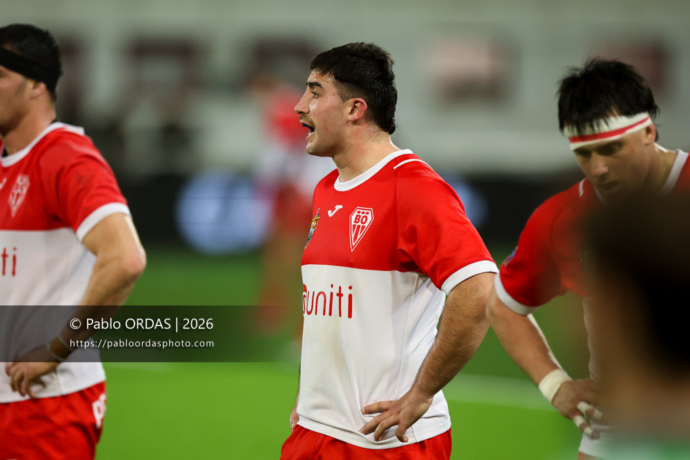 Aitor Hourcade, lors du match de Pro D2 entre le Biarritz olympique et Grenoble, le 30 janvier 2026 au stade Aguiléra de Biarritz, France (Photo Pablo ORDAS)