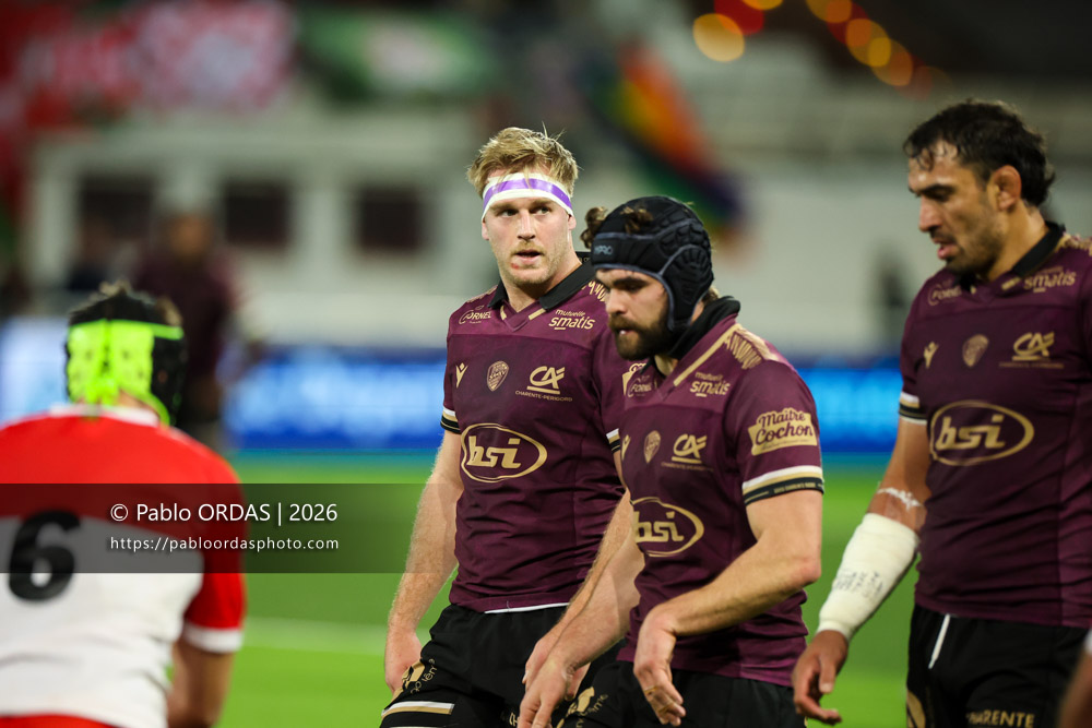 Matt Beukeboom, lors du match de Pro D2 entre le Biarritz olympique et Soyaux Angoulême, le 16 janvier 2026 au stade Aguiléra de Biarritz, France (Photo Pablo ORDAS)