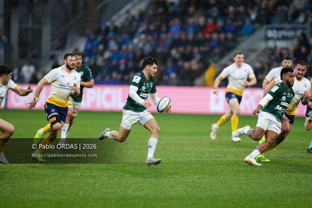 Yohan Orabé, lors du match de Champions Cup entre l'Aviron bayonnais et le Leinster, le 17 janvier 2026 au stade Jean Dauger de Bayonne, France (Photo Pablo ORDAS)