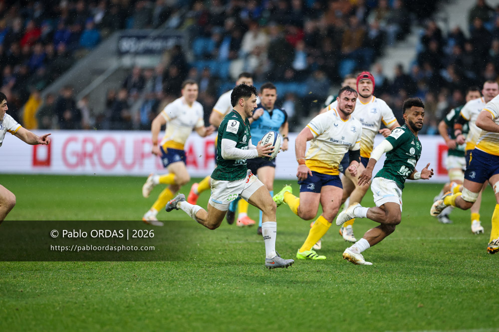 Yohan Orabé, lors du match de Champions Cup entre l'Aviron bayonnais et le Leinster, le 17 janvier 2026 au stade Jean Dauger de Bayonne, France (Photo Pablo ORDAS)