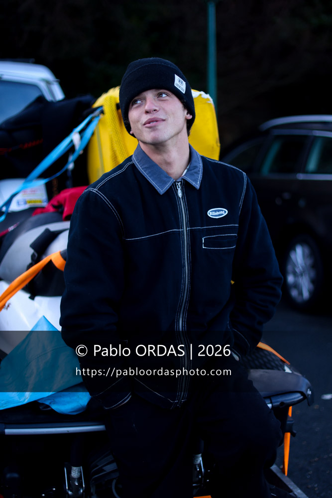 Diego Torre, pendant la session du 23 janvier 2026 à Guéthary, France (Photo Pablo ORDAS)