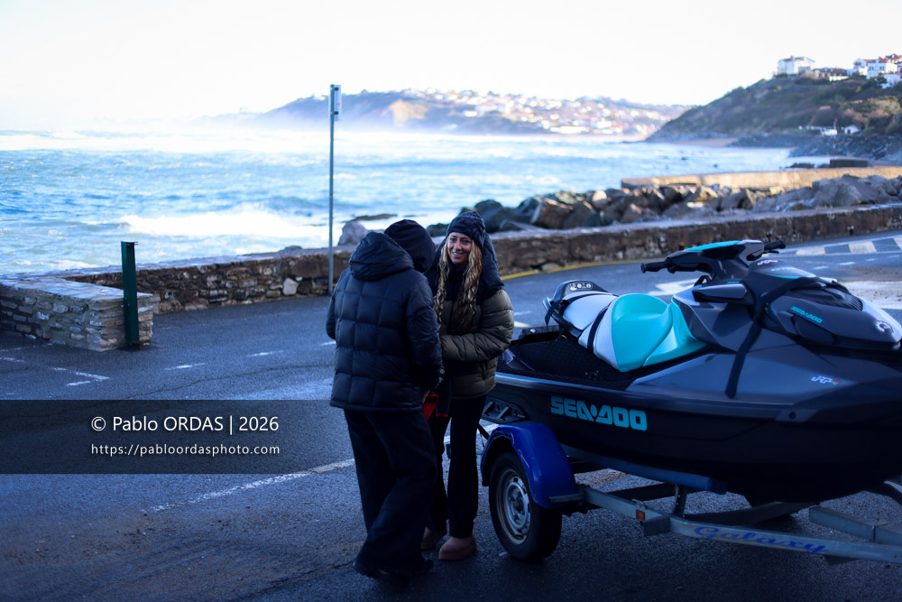 Maud Le Car, pendant la session du 23 janvier 2026 à Guéthary, France (Photo Pablo ORDAS)