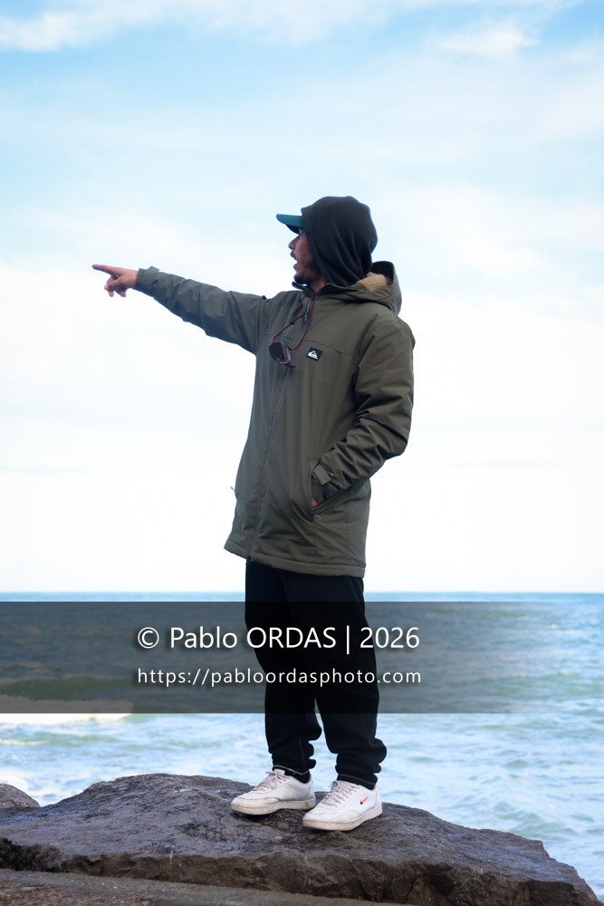 Andony Abaigar, pendant la session du 23 janvier 2026 à Guéthary, France (Photo Pablo ORDAS)