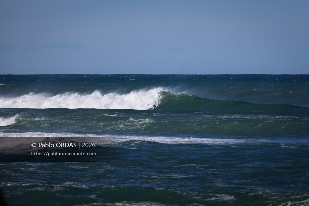 Diego Torre, pendant la session du 23 janvier 2026 à Guéthary, France (Photo Pablo ORDAS)