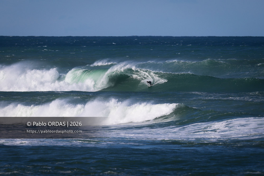 Diego Torre, pendant la session du 23 janvier 2026 à Guéthary, France (Photo Pablo ORDAS)