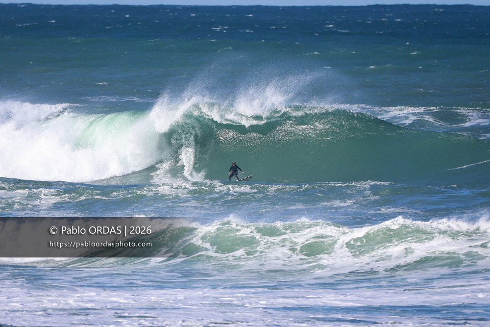 Diego Torre, pendant la session du 23 janvier 2026 à Guéthary, France (Photo Pablo ORDAS)