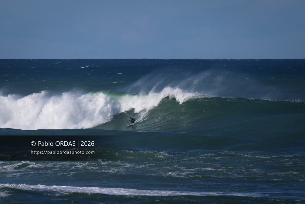 Diego Torre, pendant la session du 23 janvier 2026 à Guéthary, France (Photo Pablo ORDAS)