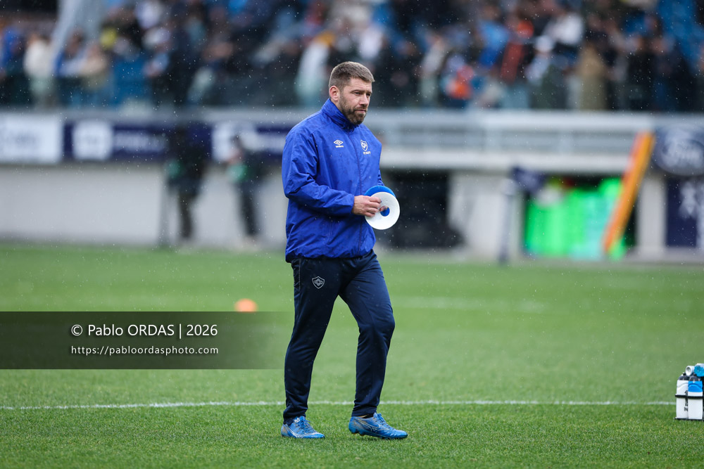 Anthony Corbière, lors du match de Top 14 entre l'Aviron bayonnais et le Castres olympique, le 24 janvier 2026 au stade Jean Dauger de Bayonne, France (Photo Pablo ORDAS)