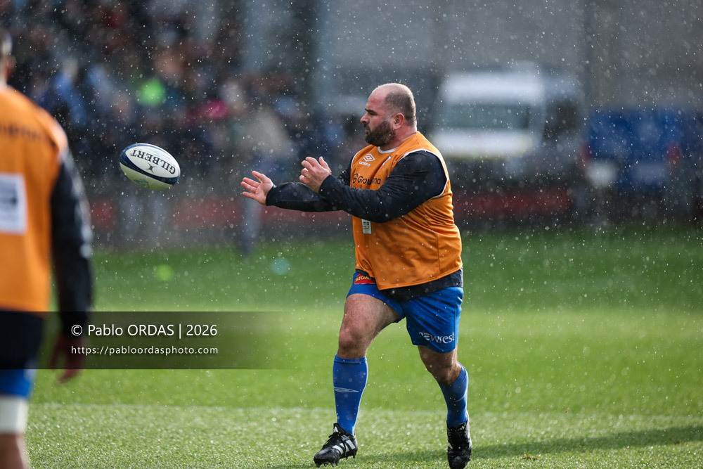 Levan Chilachava, lors du match de Top 14 entre l'Aviron bayonnais et le Castres olympique, le 24 janvier 2026 au stade Jean Dauger de Bayonne, France (Photo Pablo ORDAS)