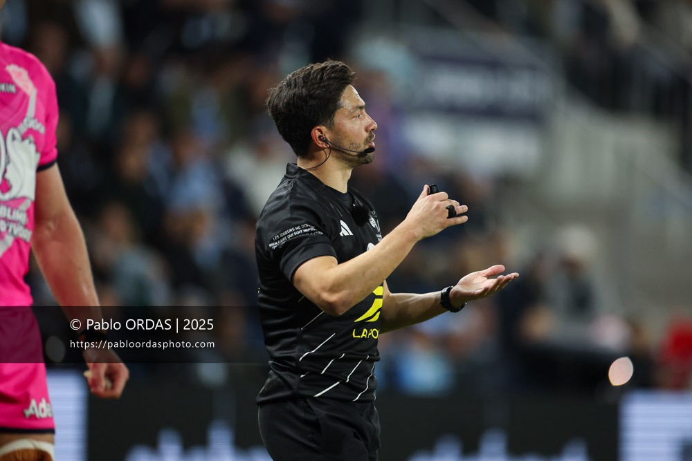 Jérémy Rozier, lors du match de Top 14 entre l'Aviron bayonnais et le Stade français Paris, le 27 décembre 2025 au stade Jean Dauger de Bayonne, France (Photo Pablo ORDAS)