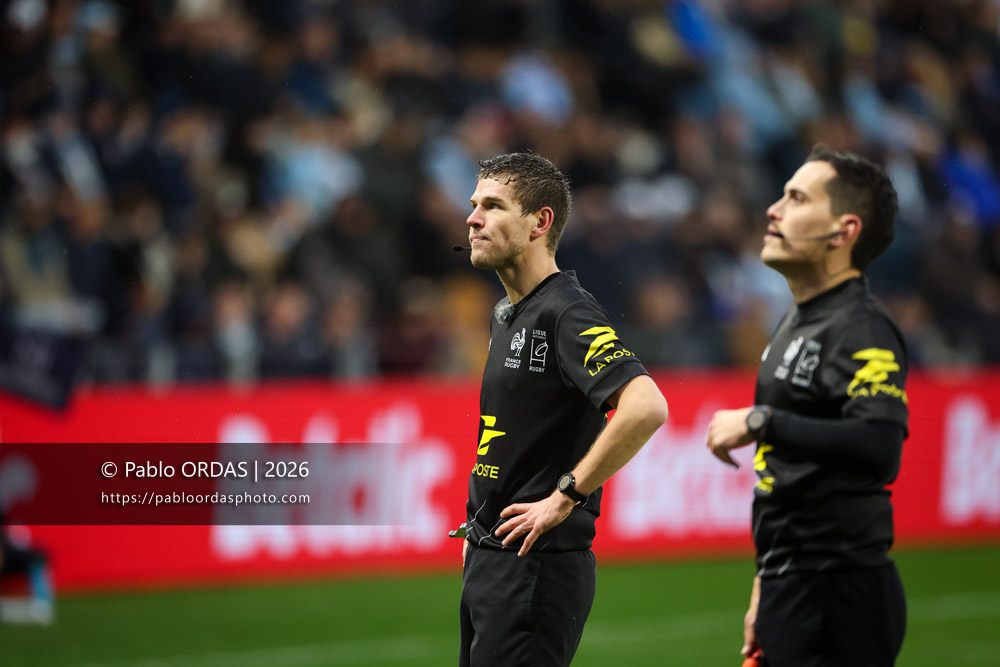 Benoit Rousselet, lors du match de Top 14 entre l'Aviron bayonnais et le Castres olympique, le 24 janvier 2026 au stade Jean Dauger de Bayonne, France (Photo Pablo ORDAS)