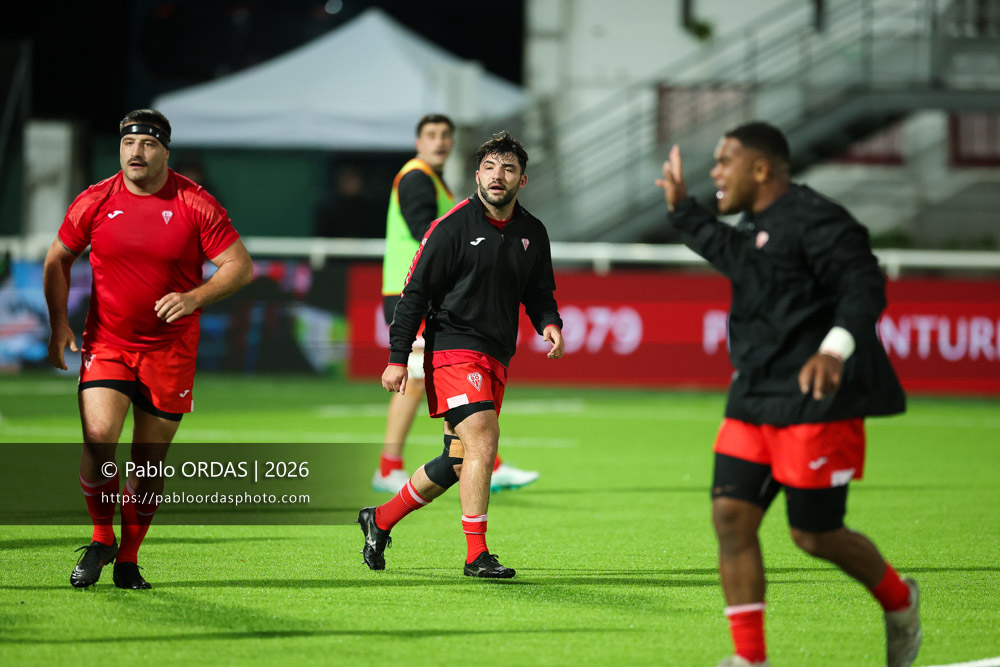Adrien Sonzogni, lors du match de Pro D2 entre le Biarritz olympique et Grenoble, le 30 janvier 2026 au stade Aguiléra de Biarritz, France (Photo Pablo ORDAS)
