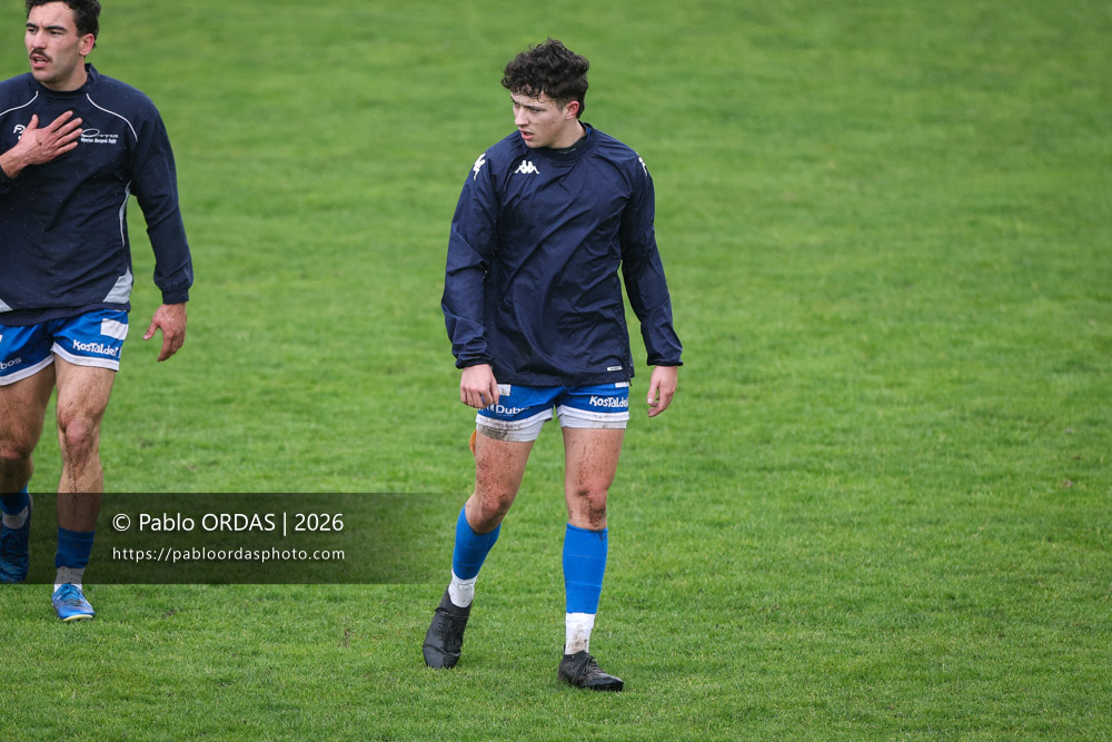 Johane Idiart, lors du match de Nationale 2 entre l'Anglet olympique et l'US Marmande, le 8 février 2026 au stade Saint-Jean d'Anglet, France (Photo Pablo ORDAS)