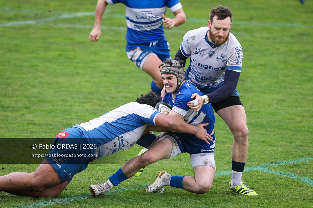Jean Ballin, lors du match de Nationale 2 entre l'Anglet olympique et l'US Marmande, le 8 février 2026 au stade Saint-Jean d'Anglet, France (Photo Pablo ORDAS)