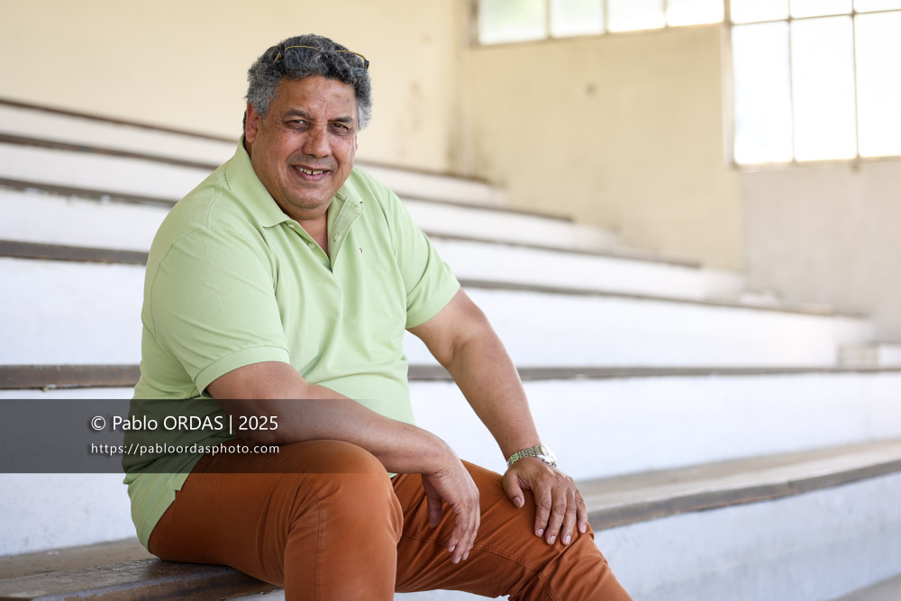 Portrait de Serge Blanco, le 29 avril 2025, à Biarritz, FRANCE (Photo Pablo ORDAS)