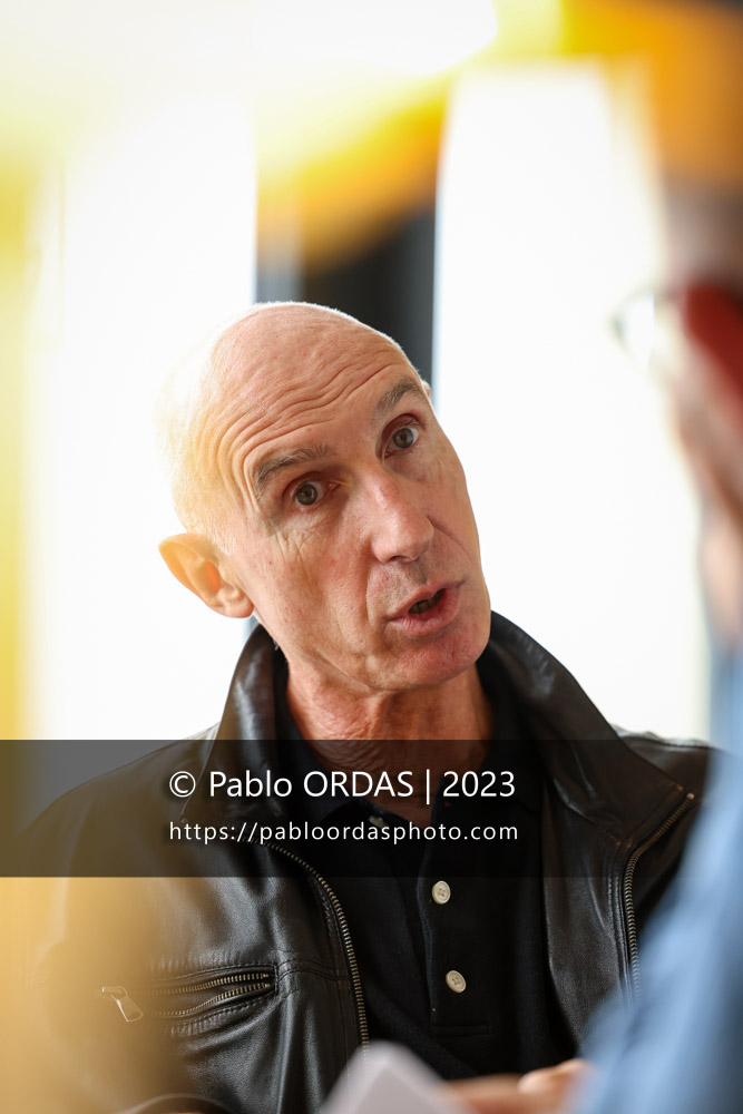 Portrait de l'ancien joueur et entraîneur du XV de France et de Biarritz, Patrice Lagisquet, le 26 octobre 2023 à Anglet, France (Photo Pablo ORDAS)