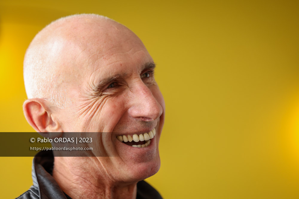 Portrait de l'ancien joueur et entraîneur du XV de France et de Biarritz, Patrice Lagisquet, le 26 octobre 2023 à Anglet, France (Photo Pablo ORDAS)