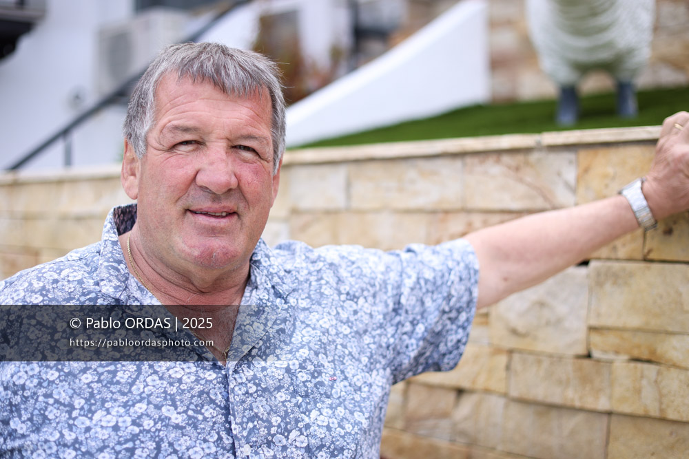 Portrait de l'ancien joueur Pascal Ondarts, le 26 mai 2025 à Anglet, France (Photo Pablo ORDAS)